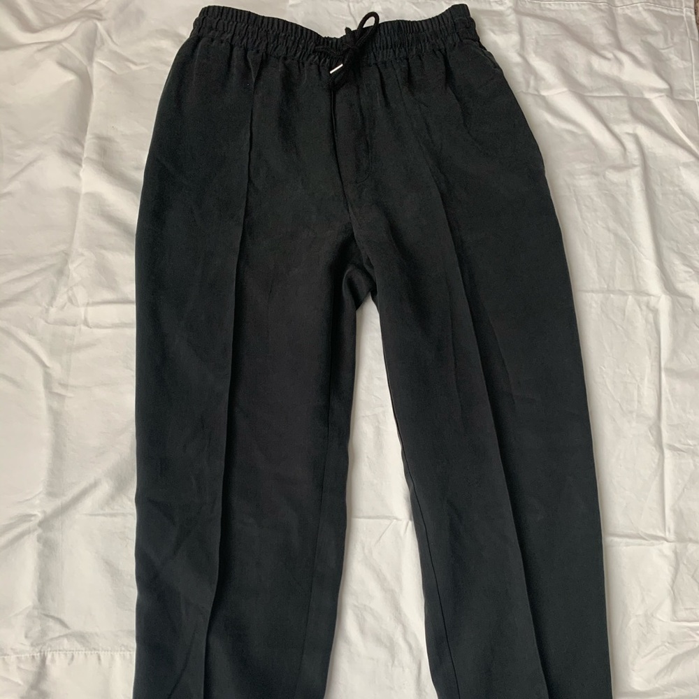 COPY - ATM cropped tapered pull on pants